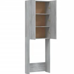 vidaXL Armario de lavadora 64x25,5x190 cm Gris sonoma Best