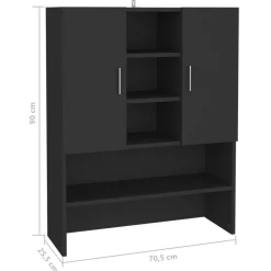 vidaXL Accesorios Para Electrodomésticos-Armario de lavadora 70,5x25,5x90 cm