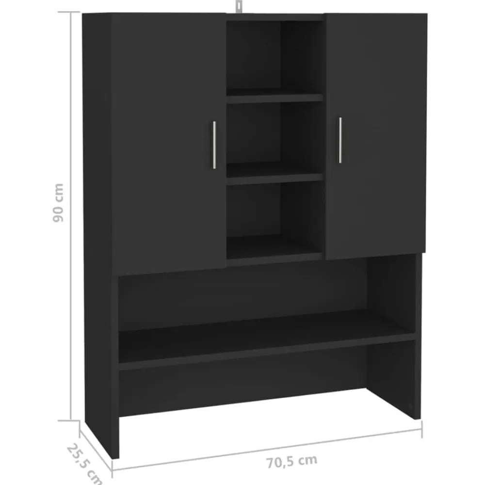 vidaXL Accesorios Para Electrodomésticos-Armario de lavadora 70,5x25,5x90 cm