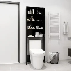vidaXL Armario de lavadora 64x24x190 cm Negro Hot