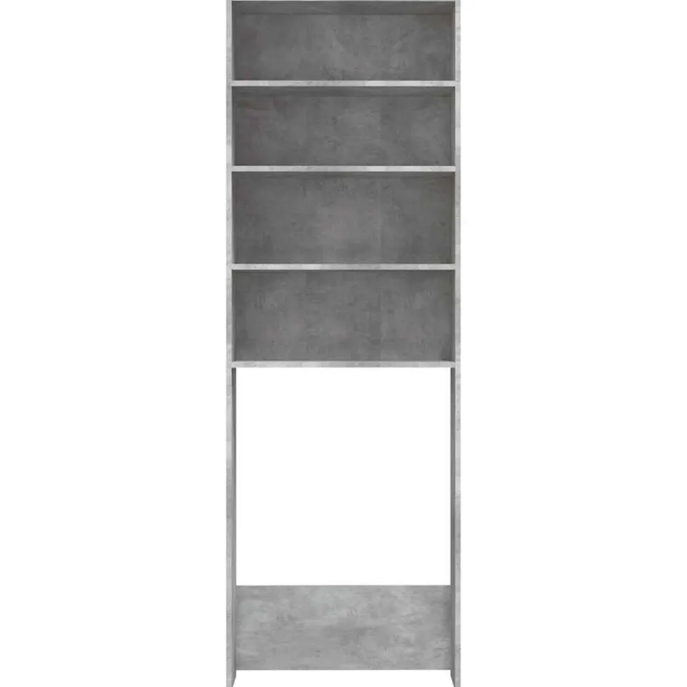 vidaXL Accesorios Para Electrodomésticos-Armario de lavadora gris hormigón 64x24x190 cm