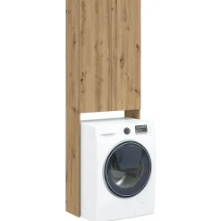 vidaXL Armario de lavadora 64x25,5x190 cm Roble artisan Clearance