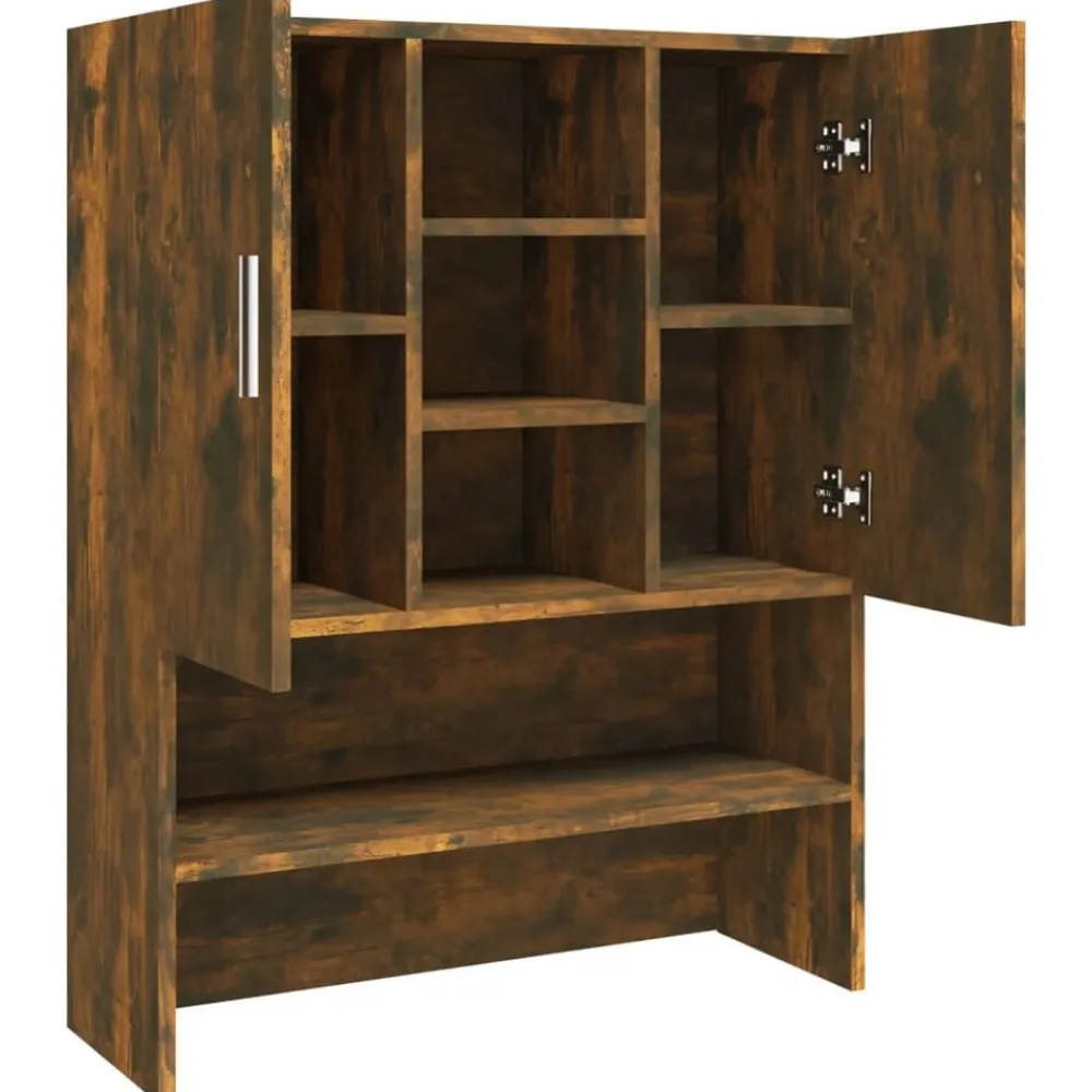 vidaXL Armario de lavadora madera contrachapada color Roble ahumado Online