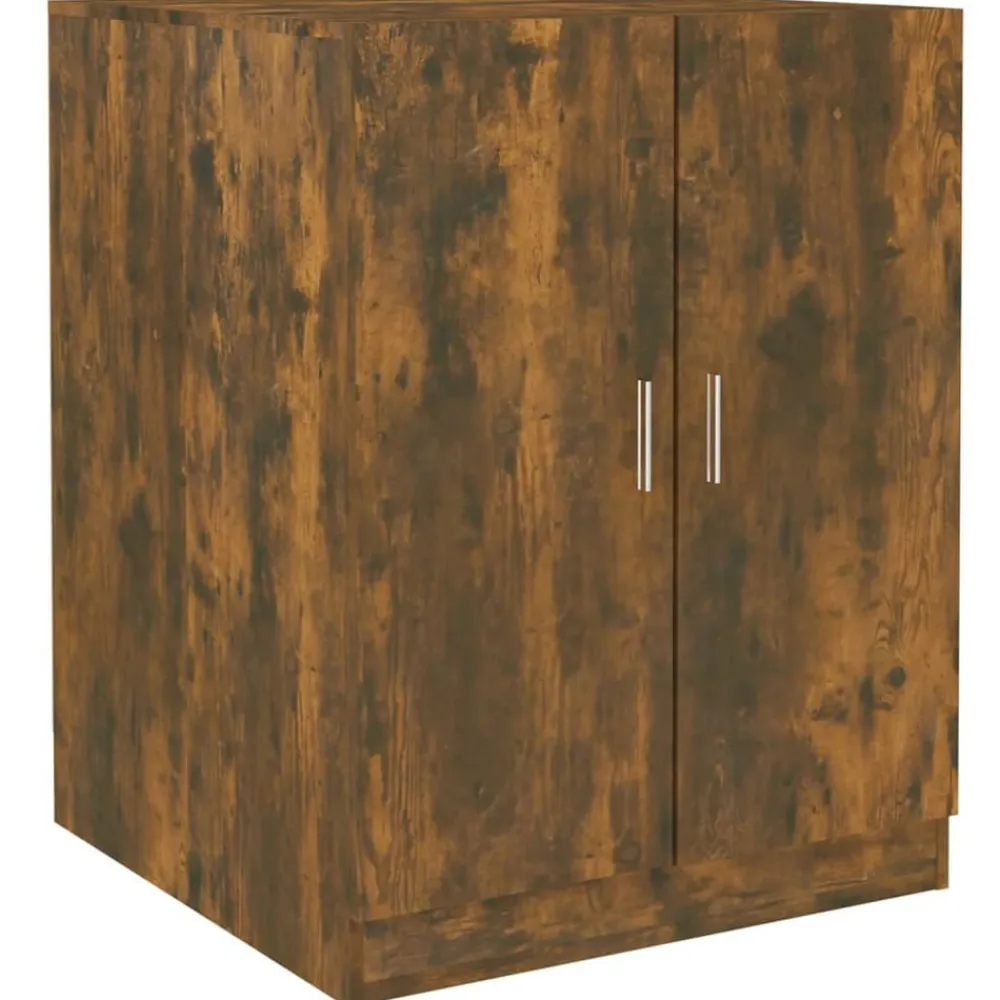 vidaXL Armario de lavadora madera contrachapada color Roble ahumado Online