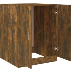 vidaXL Armario de lavadora madera contrachapada color Roble ahumado Online