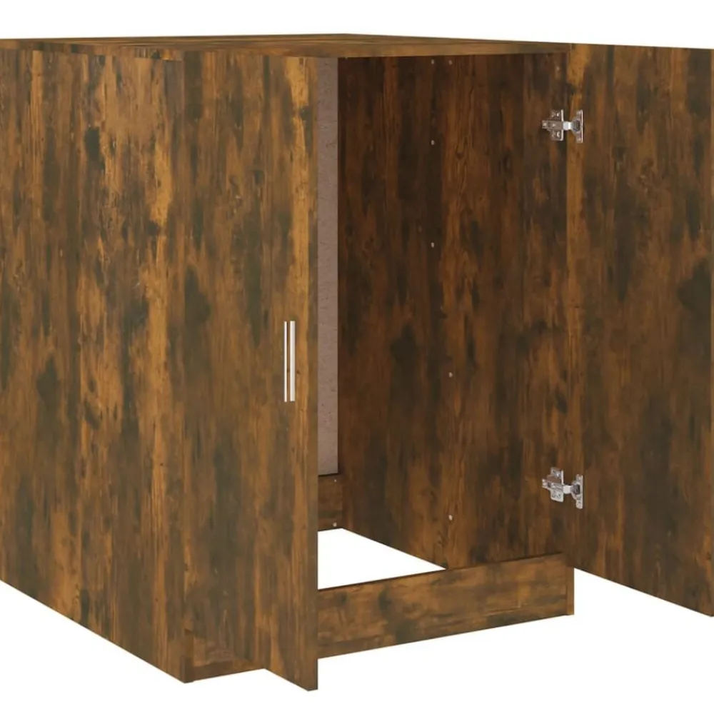vidaXL Armario de lavadora madera contrachapada color Roble ahumado Online