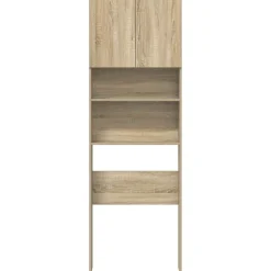 vidaXL Accesorios Para Electrodomésticos-Armario de lavadora madera ingeniería 64x24x190 cm