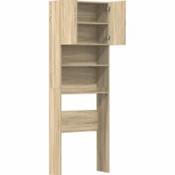vidaXL Accesorios Para Electrodomésticos-Armario de lavadora madera ingeniería 64x24x190 cm