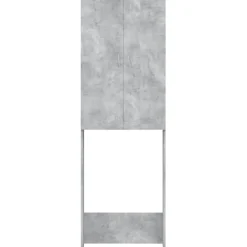 vidaXL Accesorios Para Electrodomésticos-Armario de lavadora gris hormigón 64x25,5x190 cm