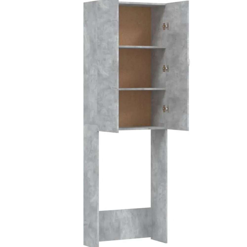 vidaXL Accesorios Para Electrodomésticos-Armario de lavadora gris hormigón 64x25,5x190 cm