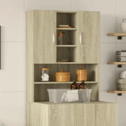 vidaXL Armario de lavadora 70,5x24x90 cm Roble Sonoma Best