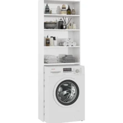 vidaXL Accesorios Para Electrodomésticos-Armario de lavadora 64x24x190 cm