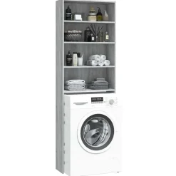 vidaXL Accesorios Para Electrodomésticos-Armario de lavadora 64x24x190 cm
