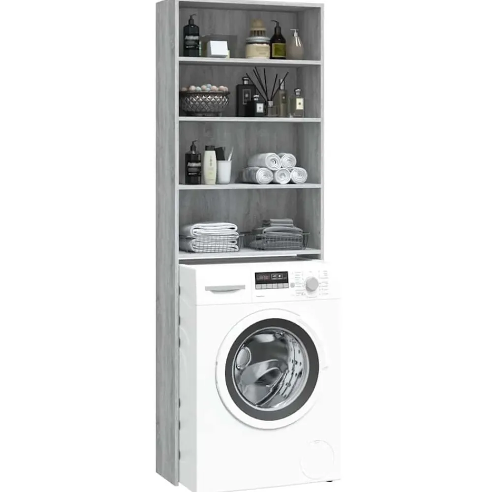 vidaXL Accesorios Para Electrodomésticos-Armario de lavadora 64x24x190 cm