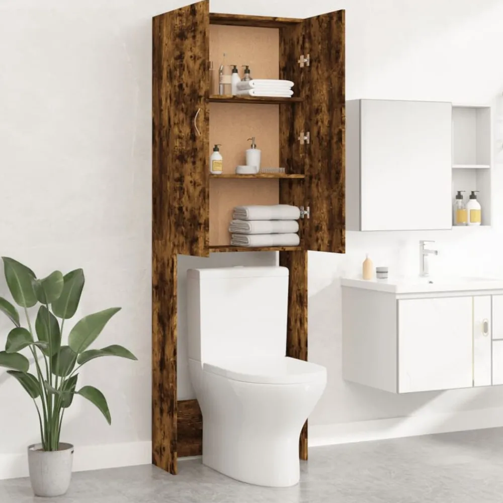 vidaXL Accesorios Para Electrodomésticos-Armario de lavadora color 64x25,5x190 cm