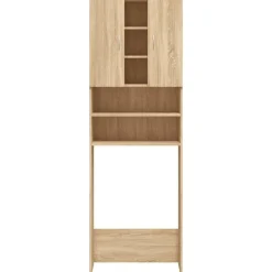 vidaXL Accesorios Para Electrodomésticos-Armario de lavadora color 64x25,5x190 cm