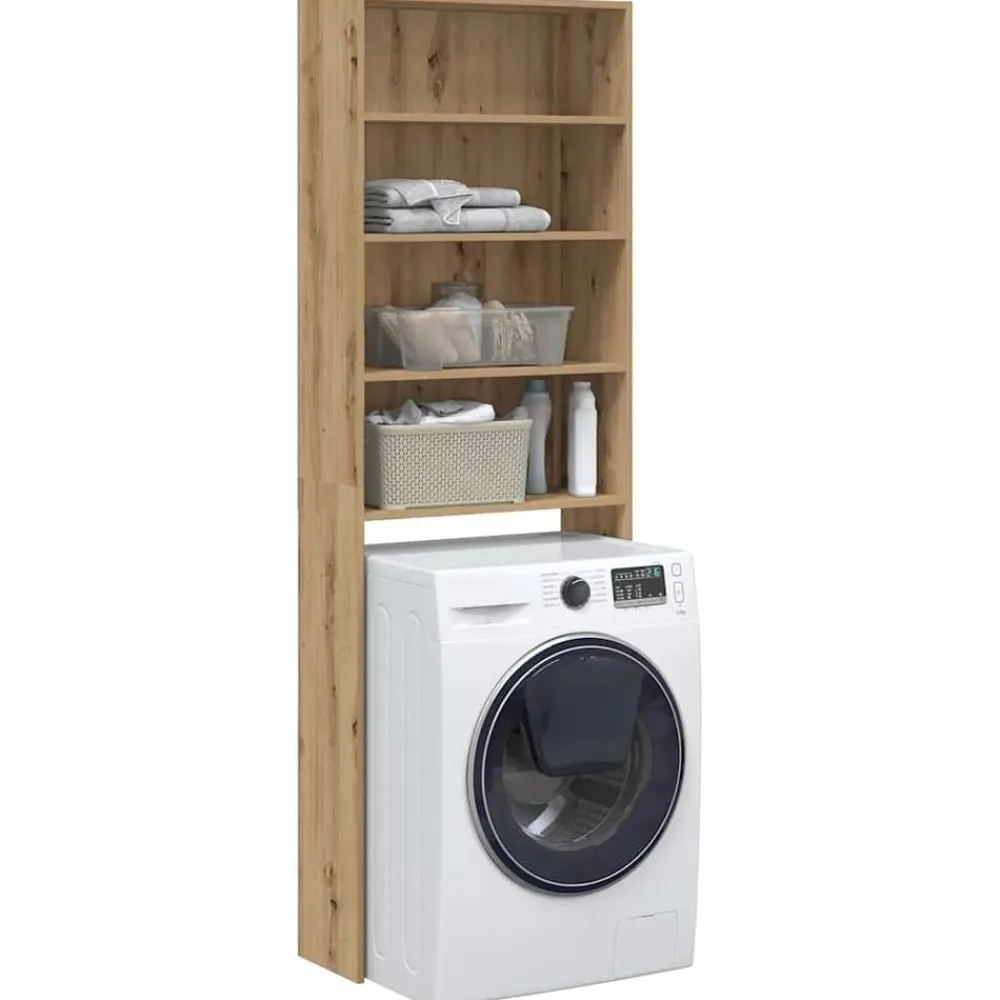 vidaXL Accesorios Para Electrodomésticos-Armario de lavadora 64x24x190 cm