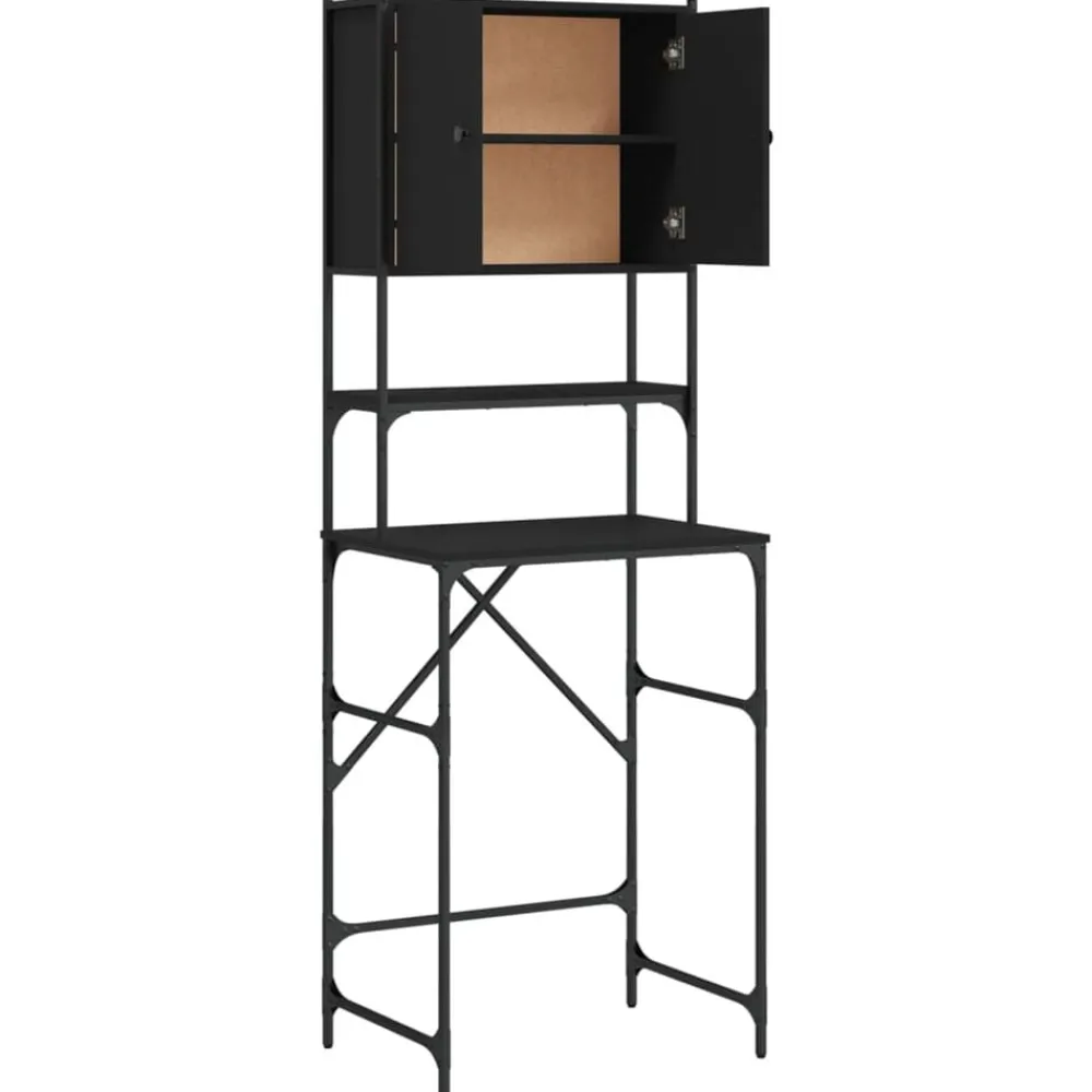 vidaXL Armario de lavadora 68x48,5x194 cm Negro Clearance