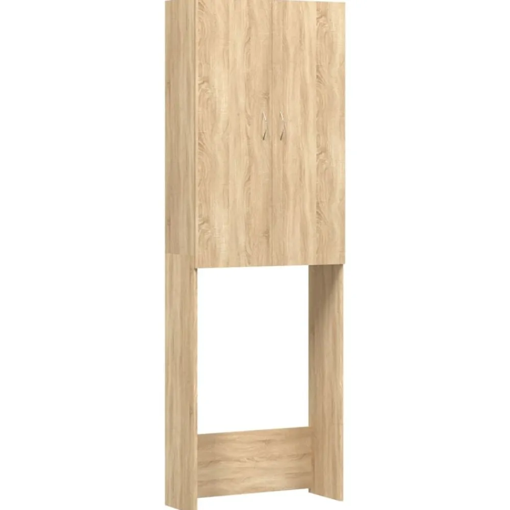 vidaXL Accesorios Para Electrodomésticos-Armario de lavadora color 64x25,5x190 cm