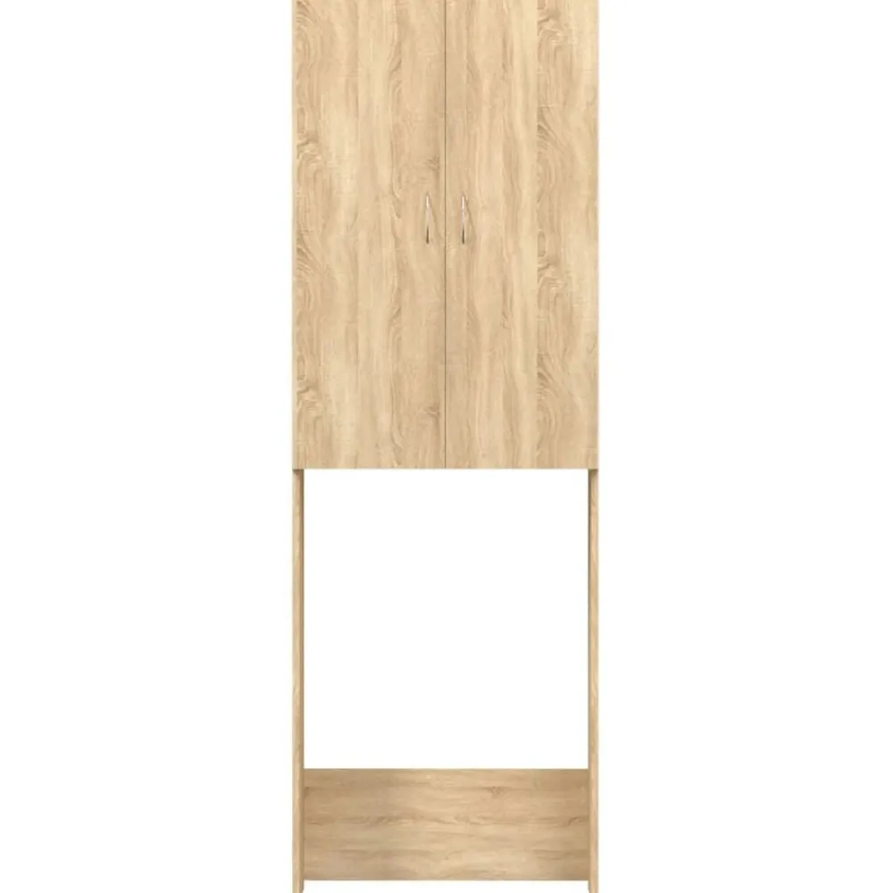 vidaXL Accesorios Para Electrodomésticos-Armario de lavadora color 64x25,5x190 cm