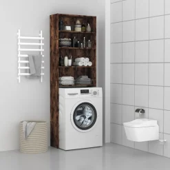 vidaXL Armario de lavadora color 64x24x190 cm Roble ahumado Sale