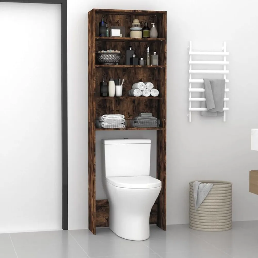 vidaXL Armario de lavadora color 64x24x190 cm Roble ahumado Sale