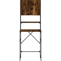 vidaXL Armario de lavadora color 68x48,5x194 cm Roble ahumado Best