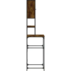 vidaXL Armario de lavadora color 68x48,5x194 cm Roble ahumado Best
