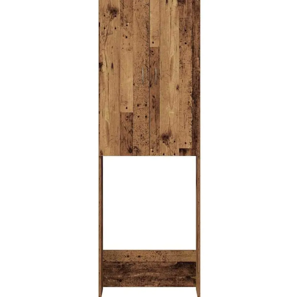 vidaXL Accesorios Para Electrodomésticos-Armario de lavadora madera envejecida 64x25,5x190 cm
