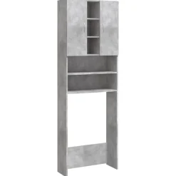 vidaXL Armario de lavadora gris hormigón 64x25,5x190 cm Gris hormigón Sale