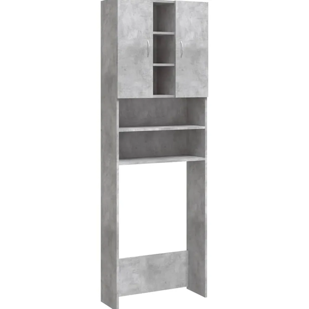 vidaXL Armario de lavadora gris hormigón 64x25,5x190 cm Gris hormigón Sale