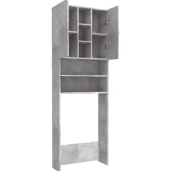 vidaXL Armario de lavadora gris hormigón 64x25,5x190 cm Gris hormigón Sale
