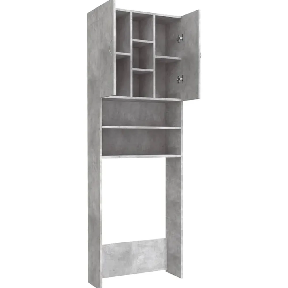 vidaXL Armario de lavadora gris hormigón 64x25,5x190 cm Gris hormigón Sale