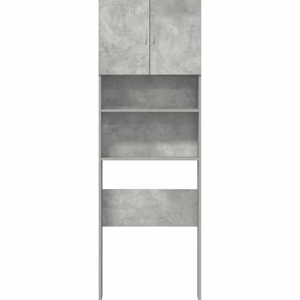 vidaXL Armario de lavadora madera ingeniería gris hormigón 64x24x190cm Gris hormigón Sale