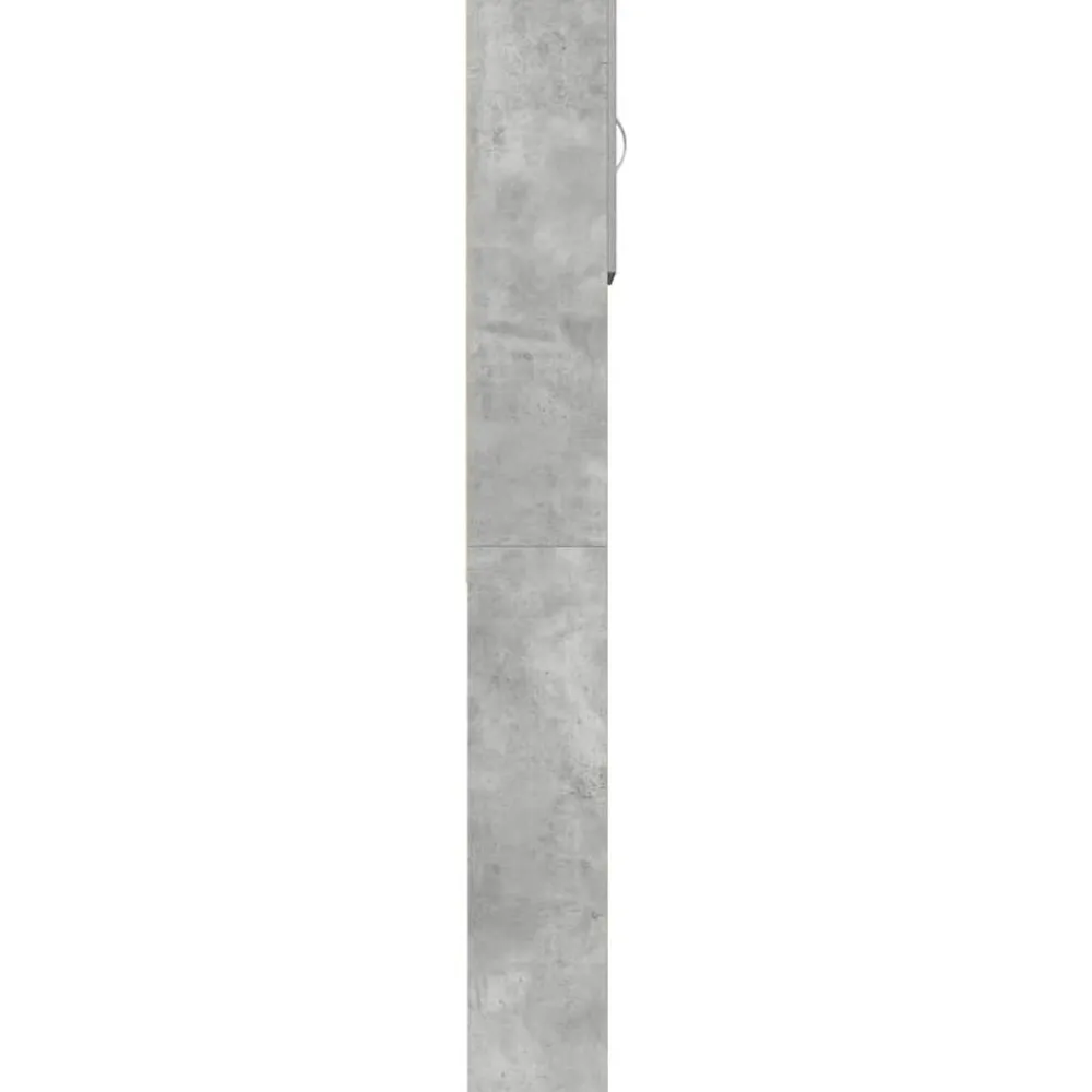 vidaXL Armario de lavadora madera ingeniería gris hormigón 64x24x190cm Gris hormigón Sale