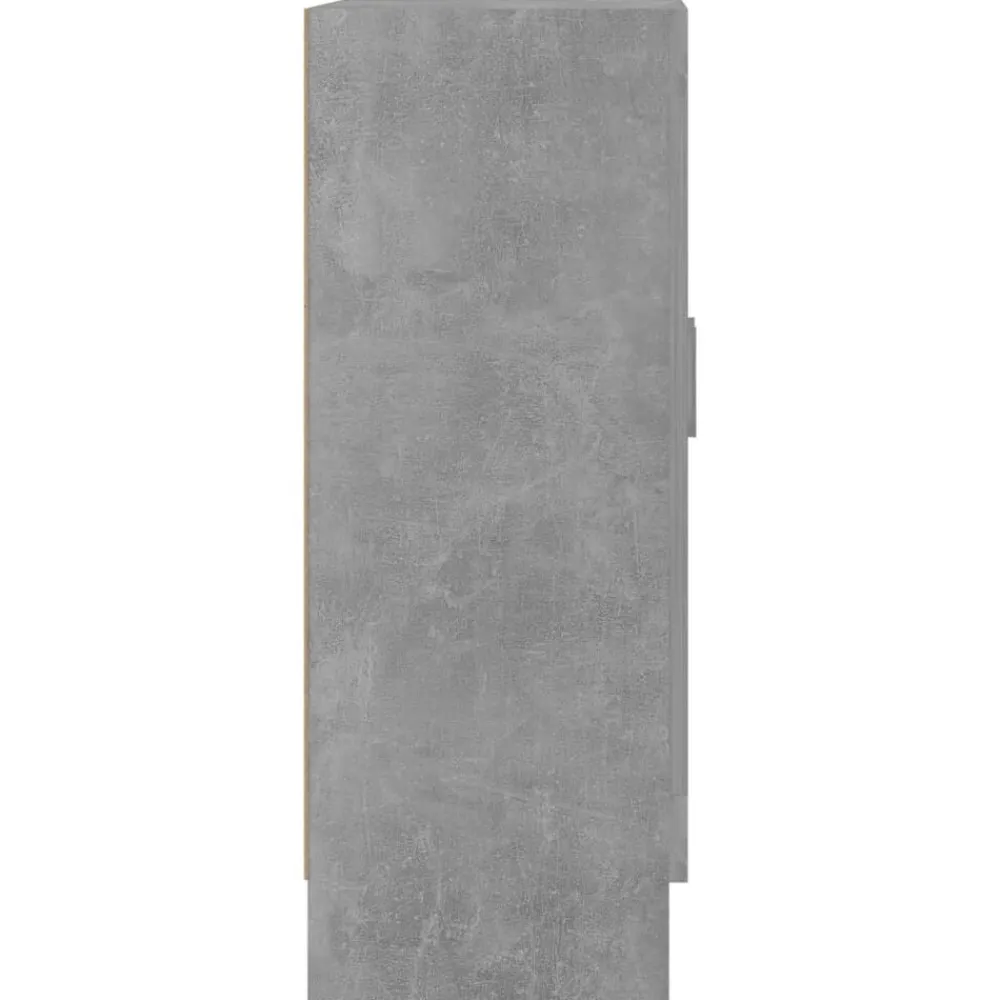 vidaXL Estanterías-Armario de libros contrachapada gris hormigón 82,5x30,5x80 cm