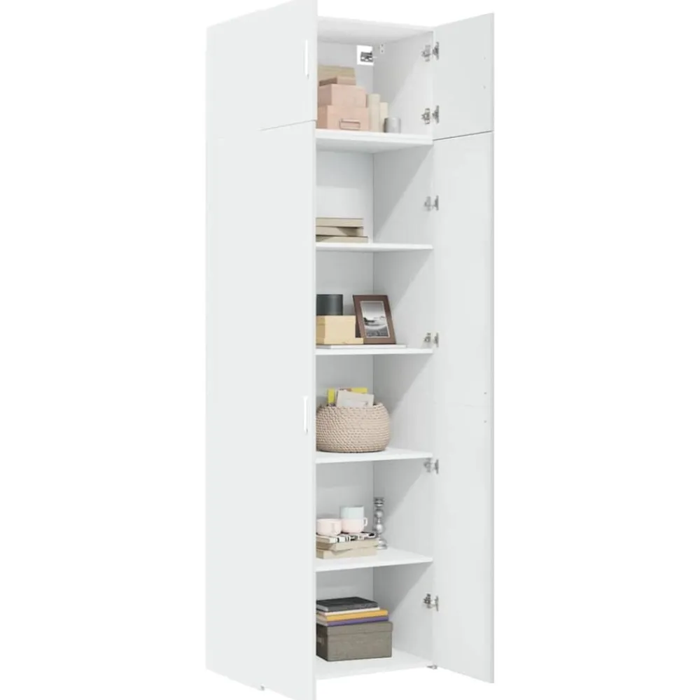 vidaXL Armario de madera de ingeniería 70x42,5x225 cm Blanco Hot