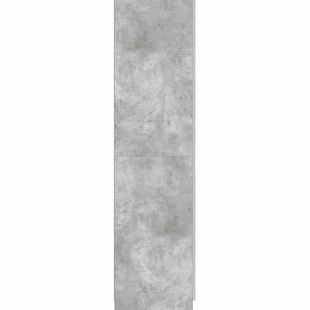 vidaXL Armario de madera contrachapada gris hormigón 90x52x200 cm Gris hormigón