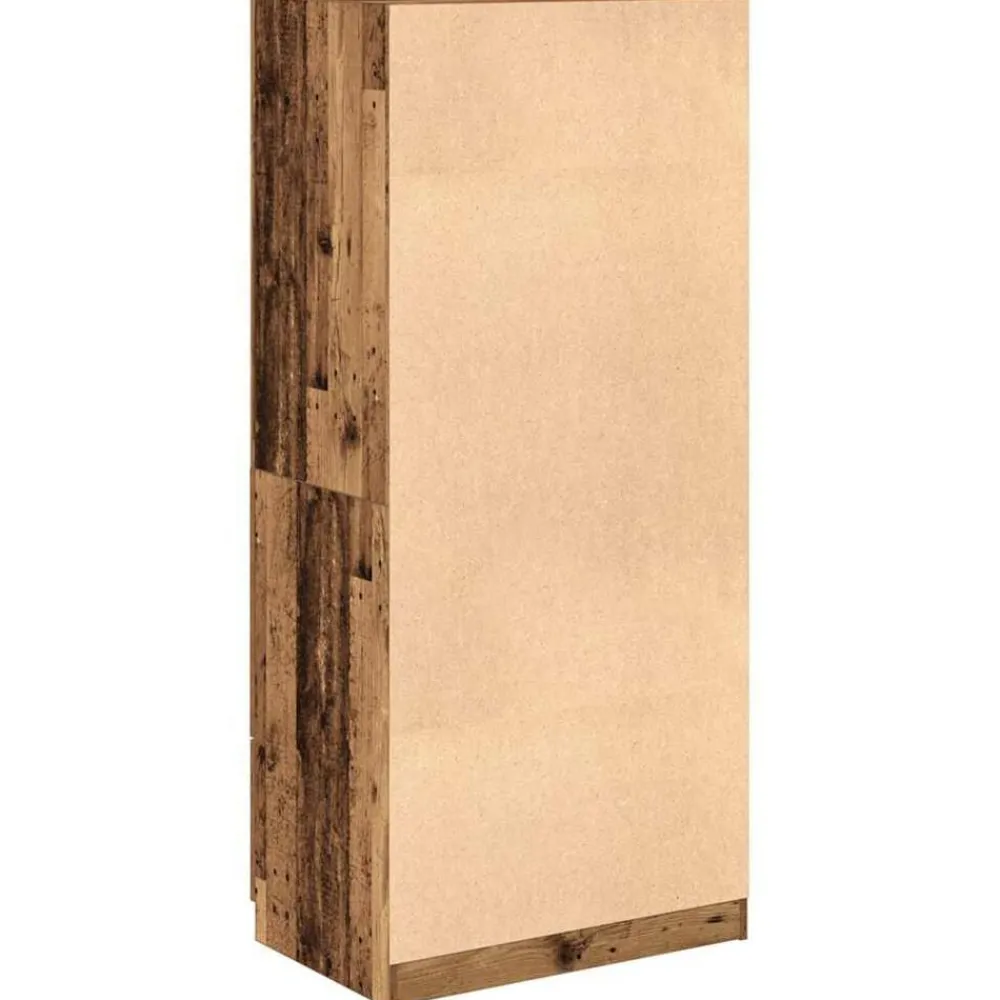 vidaXL Armarios Y Almacenamiento-Armario de madera de ingeniería madera envejecida 80x52x180 cm
