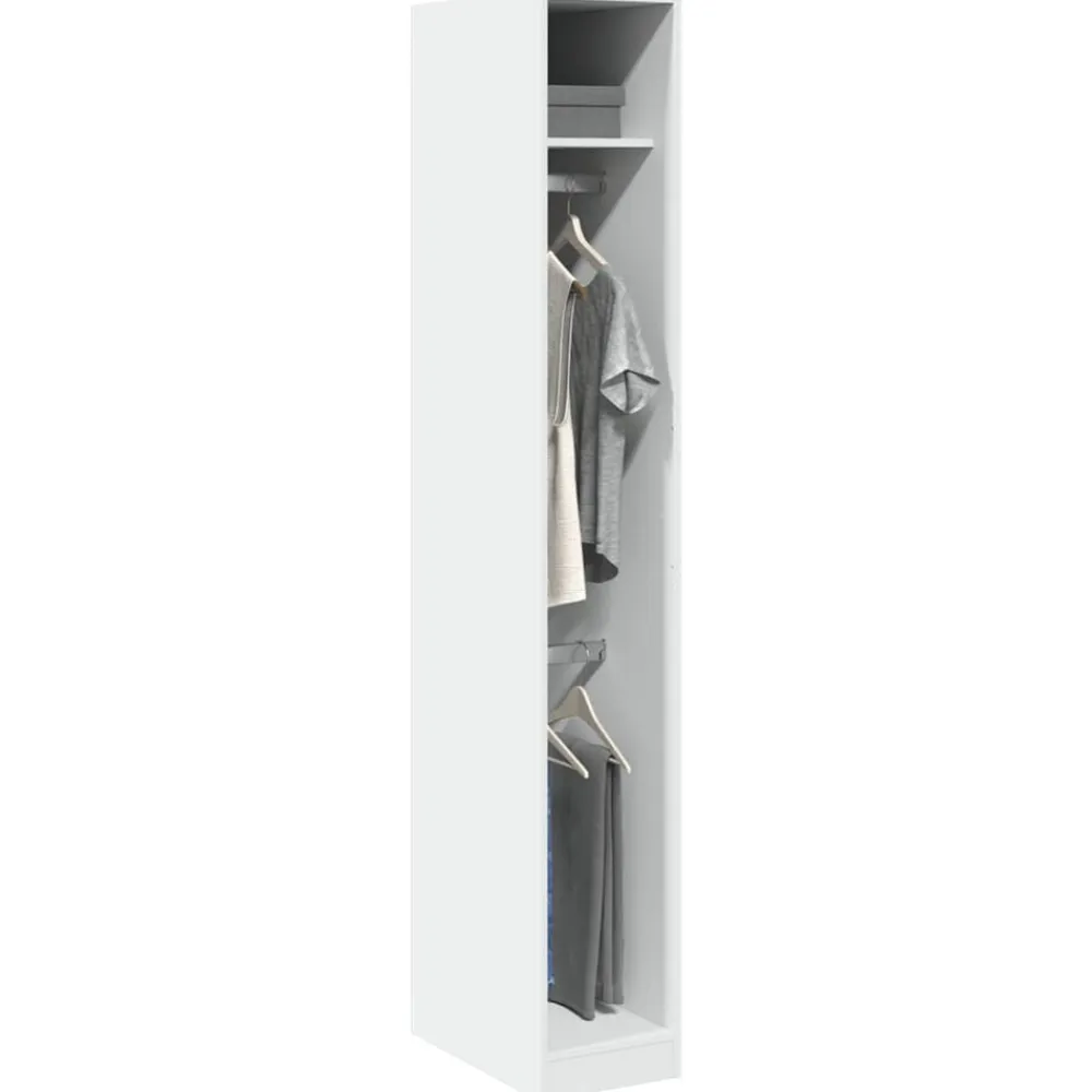 vidaXL Armario de madera de ingeniería 30x50x200 cm Blanco