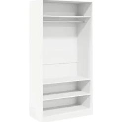 vidaXL Armario de madera contrachapada 100x50x200 cm Blanco Clearance