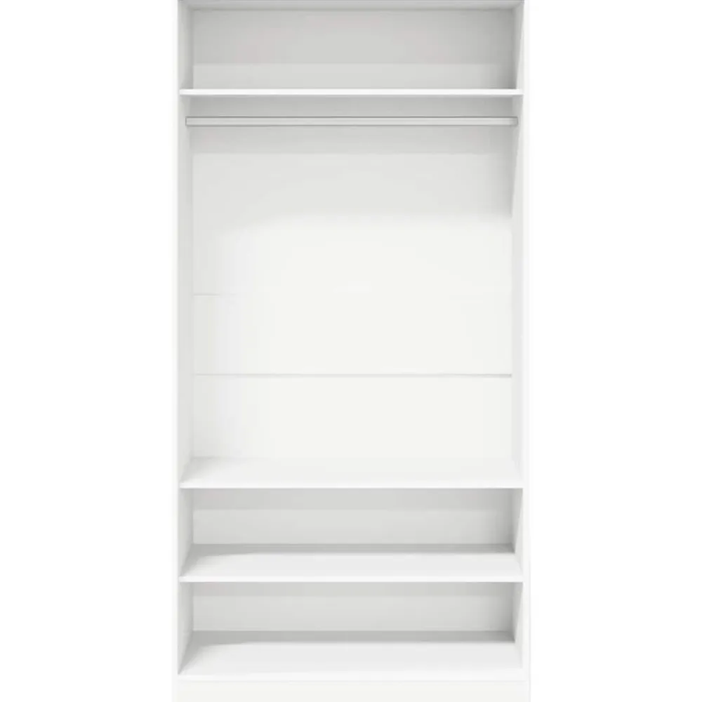 vidaXL Armario de madera contrachapada 100x50x200 cm Blanco Clearance