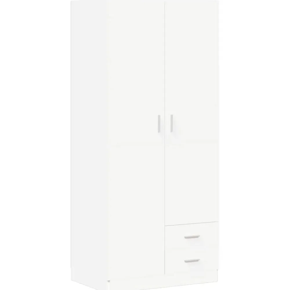 vidaXL Armario de madera de ingeniería 80x52x180 cm Blanco Clearance