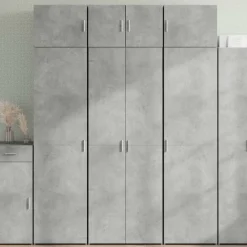 vidaXL Armario de madera de ingeniería gris hormigón 70x42,5x225 cm Gris hormig&oacute;n Hot