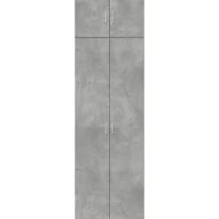vidaXL Armario de madera de ingeniería gris hormigón 70x42,5x225 cm Gris hormigón Hot