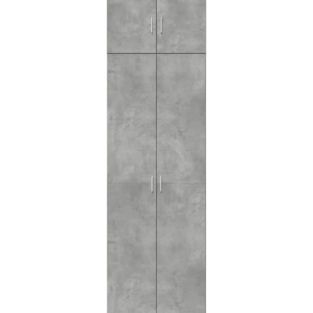 vidaXL Armario de madera de ingeniería gris hormigón 70x42,5x225 cm Gris hormigón Hot