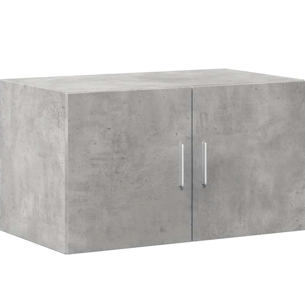 vidaXL Armario de madera de ingeniería gris hormigón 70x42,5x225 cm Gris hormigón Hot