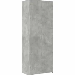 vidaXL Armario de madera de ingeniería gris hormigón 70x42,5x225 cm Gris hormigón Hot