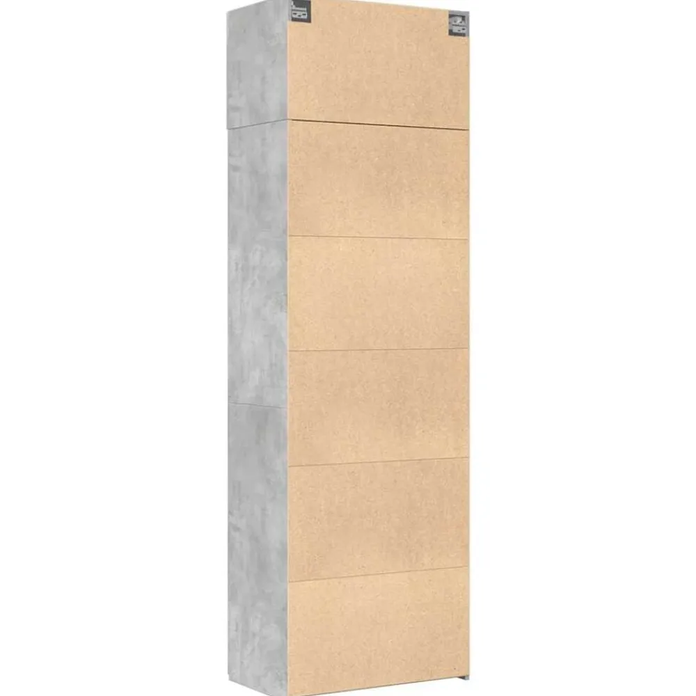 vidaXL Armario de madera de ingeniería gris hormigón 70x42,5x225 cm Gris hormigón Hot