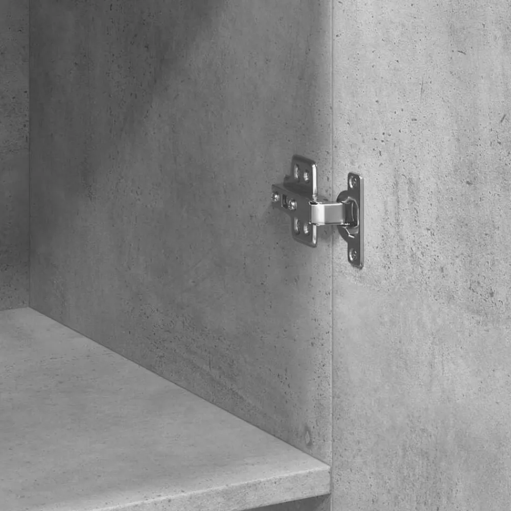 vidaXL Armario de madera de ingeniería gris hormigón 70x42,5x225 cm Gris hormigón Hot